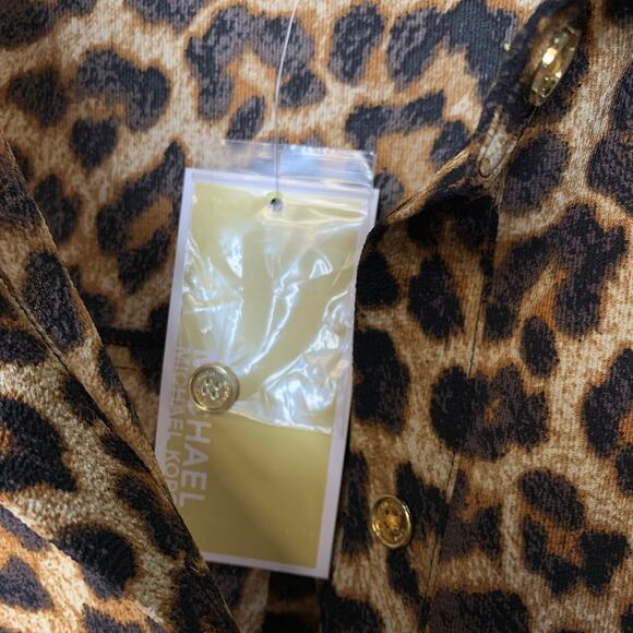 Michael Michael Kors Cheetah Leopard Print Sleeveless Swing Top NWT Sz Small - Picture 5 of 6